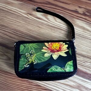Debbie Brooks Designer Black Floral Wristlet